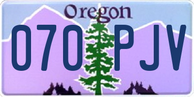 OR license plate 070PJV