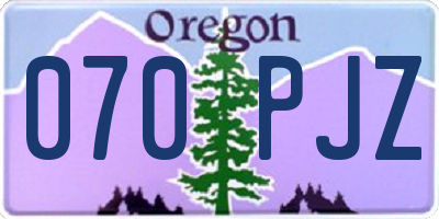 OR license plate 070PJZ