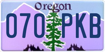 OR license plate 070PKB