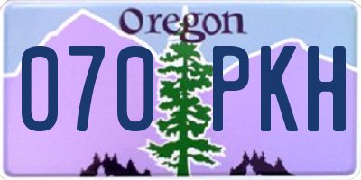 OR license plate 070PKH