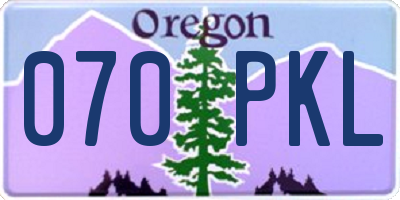 OR license plate 070PKL
