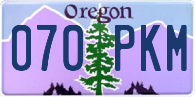 OR license plate 070PKM