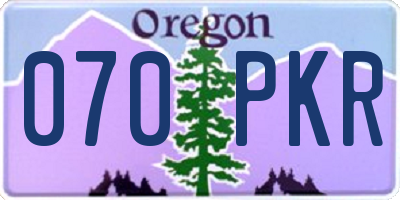OR license plate 070PKR