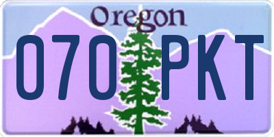 OR license plate 070PKT