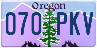 OR license plate 070PKV