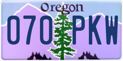 OR license plate 070PKW
