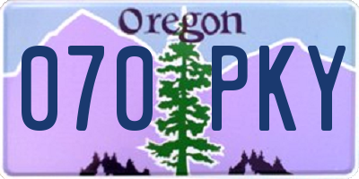 OR license plate 070PKY