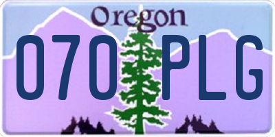 OR license plate 070PLG