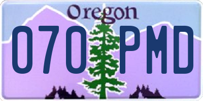 OR license plate 070PMD