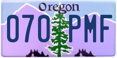 OR license plate 070PMF