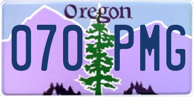 OR license plate 070PMG