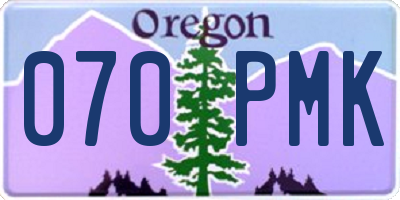 OR license plate 070PMK
