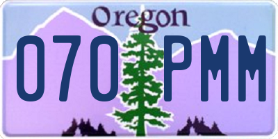 OR license plate 070PMM
