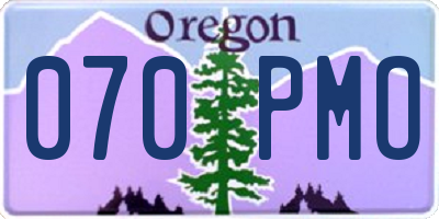 OR license plate 070PMO