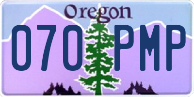OR license plate 070PMP
