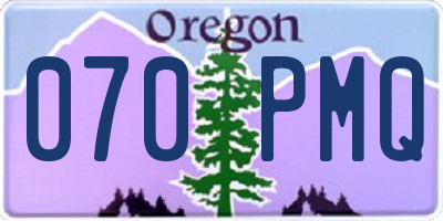 OR license plate 070PMQ