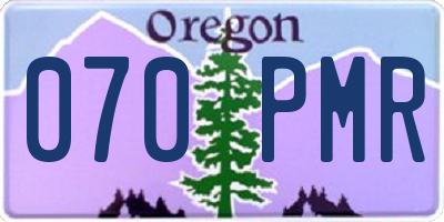 OR license plate 070PMR
