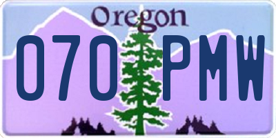 OR license plate 070PMW