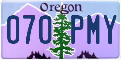 OR license plate 070PMY
