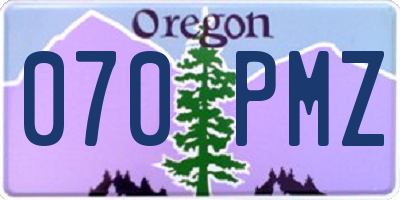 OR license plate 070PMZ