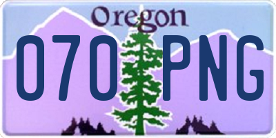 OR license plate 070PNG