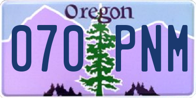 OR license plate 070PNM