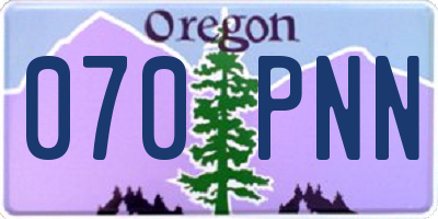 OR license plate 070PNN