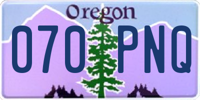 OR license plate 070PNQ