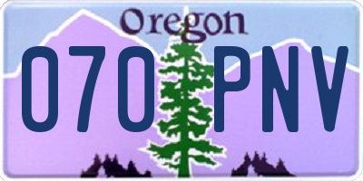 OR license plate 070PNV