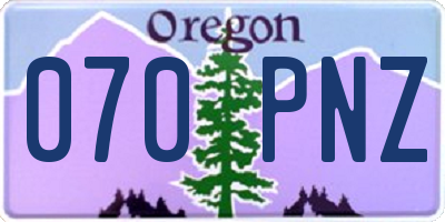 OR license plate 070PNZ