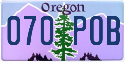 OR license plate 070POB