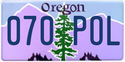 OR license plate 070POL