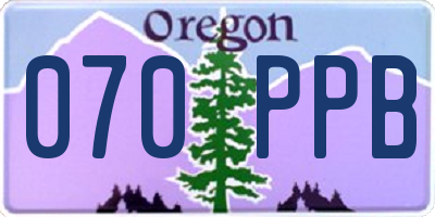 OR license plate 070PPB