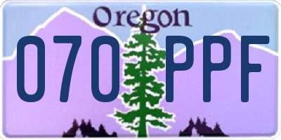 OR license plate 070PPF