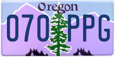 OR license plate 070PPG