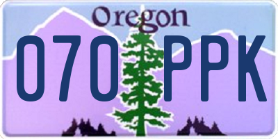 OR license plate 070PPK