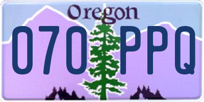 OR license plate 070PPQ