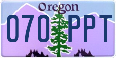 OR license plate 070PPT