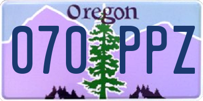 OR license plate 070PPZ