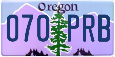 OR license plate 070PRB