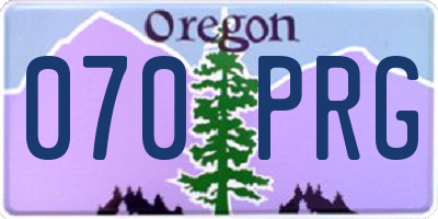 OR license plate 070PRG