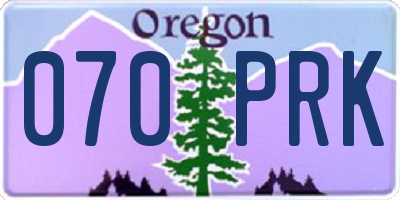 OR license plate 070PRK