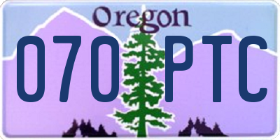 OR license plate 070PTC