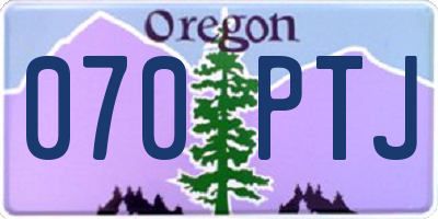OR license plate 070PTJ