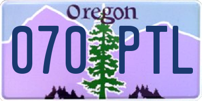 OR license plate 070PTL