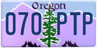 OR license plate 070PTP