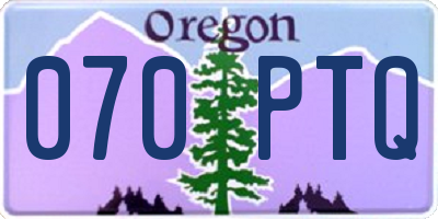 OR license plate 070PTQ