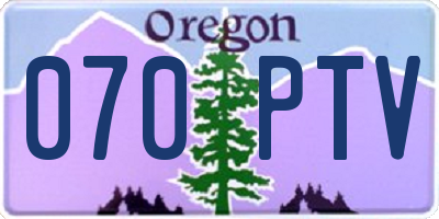 OR license plate 070PTV