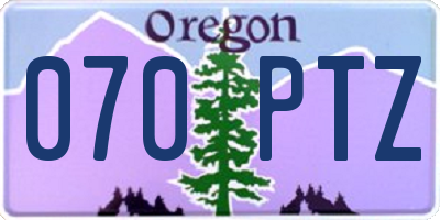 OR license plate 070PTZ