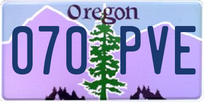 OR license plate 070PVE